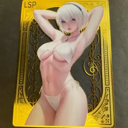 Goddess Story Gold METAL Card - Serial Number #102/200! Anime Waifu Girl Bikini - Image 1