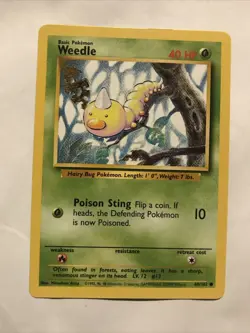 Weedle 69/102 - NM Near Mint Base Set Pokemon Card - Image 1