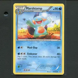 Pokemon TCG Marshtomp 34/160 XY Primal Clash Regular Uncommon Card EN-LP 2015 - Image 1