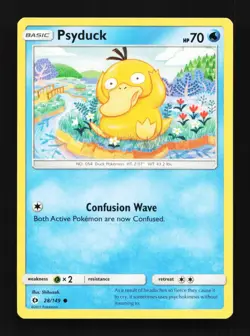 Psyduck 28/149 LP Sun & Moon English Pokemon Card TCG - Image 1