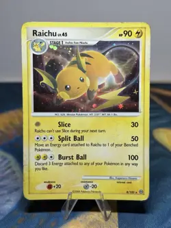 Raichu 8/100 Holo Rare Pokemon Card Diamond & Pearl Stormfront 2008 MP - Image 1