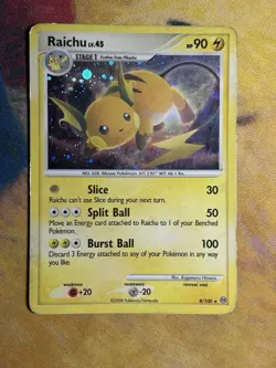 Raichu 8/100 Holo Rare Pokemon Card Diamond & Pearl Stormfront 2008 MP - Image 2