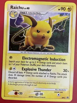 Pokemon Raichu DP21 - Diamond & Pearl Black Star Promo Holo - Image 1