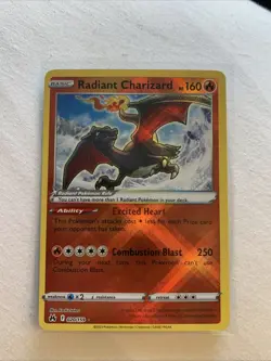 Pokemon TCG Radiant Charizard Crown Zenith Holo Card 020/159 NM Condition - Image 1