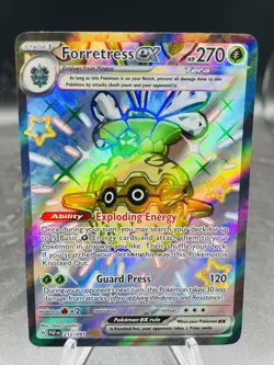 Pokemon Forretress ex 212/091 Paldean Fates Shiny Ultra Rare Full Art Holo NM - Image 1