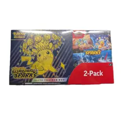 Pokemon TCG Surging Sparks ETB + Booster Bundle Costco 2-pack Factory Sealed New - Image 1