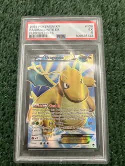 2014 Pokemon XY Full Art Dragonite Furious Fists PSA 5 - Image 1