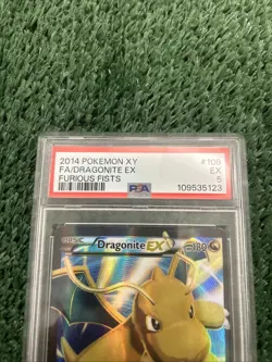 2014 Pokemon XY Full Art Dragonite Furious Fists PSA 5 - Image 3