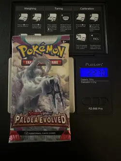 Heavy 22.70g Pokemon Sealed Paldea Evolved Booster Pack - Image 1