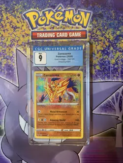 Pokemon Zamazenta Vivid Voltage 102/185 Holo Amazing Rare CGC 9 Mint - Image 1