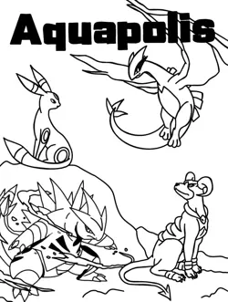 pokemon Laser Engraved Aquapolis Request Blue 9 Pocket Binder (Made To Order) - Image 1