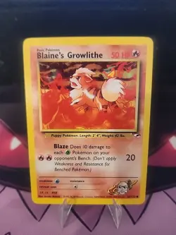 Blaine's Growlithe 62/132 Pokemon TCG Gym Challenge LP - Image 1