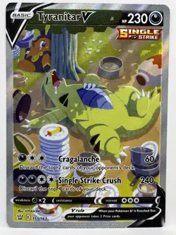 NM Tyranitar V 155/163 Alternate Full Art Ultra Rare Battle Styles Pokemon - Image 1