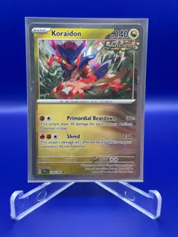 2024 Pokemon TCG Scarlet and Violet Cosmos Holo 119/162 Koraidon Temporal Forces - Image 1