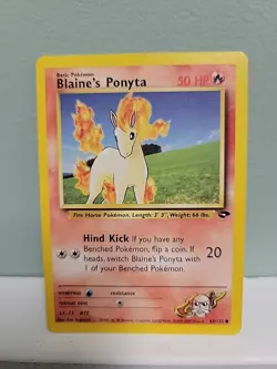 Pokemon TCG Blaine's Ponyta Gym Challenge 64/132 Unlimited Near MINT - Image 2