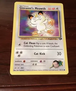 Pokemon - Giovanni's Meowth - Gym Challenge 74/132 - Common - NM - Image 1