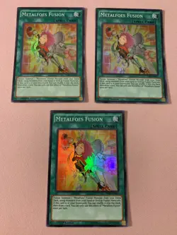 Yu-Gi-Oh! 3x Metalfoes Fusion TDIL-EN061 Super Rare 1st Ed Near Mint - Image 1