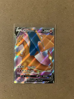Pokemon TCG Charizard v Sword & Shield SWSH050 Holo Promo Card Mint Condition - Image 1