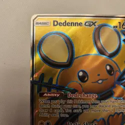 Dedenne GX 195/214 Unbroken Bonds Full Art Ultra Rare Holo Pokemon Card NM - Image 2