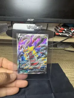 Pokemon TCG Giratina v 185/196 Lost Origin 2022 Full Art Holo Rare Card - Image 1