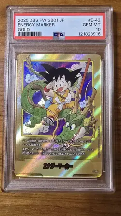 Dragon Ball Energy Marker Gold Fusion World Volume 1 E42 PSA10 Card Trading Card - Image 2