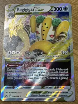 Regigigas VSTAR 114/159 Crown Zenith Ultra Rare Holo Pokemon Card NM - Image 1