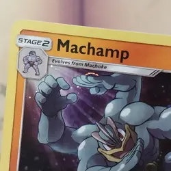 Machamp 065/145 Exclusive Cosmos Holo SWIRL NM Pokemon Card English - Image 3