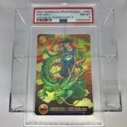 SON GOKU 2007 DRAGON BALL MORINAGA JAPANESE WAFER CARD PART 8 #462 PSA 8 - Image 1