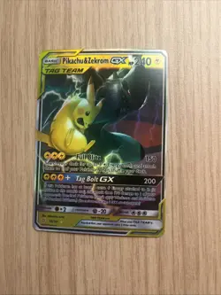 Pikachu & Zekrom GX 33/181 Sm-Team Up Holo Card NM Condition - Image 1