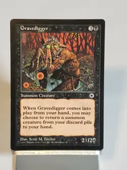MTG Gravedigger Portal Regular Uncommon Magic - Image 1