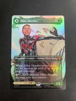 [FOIL] MTG Marvel Spider-Man Miles Morales No.234 Borderless English Green MR - Image 1