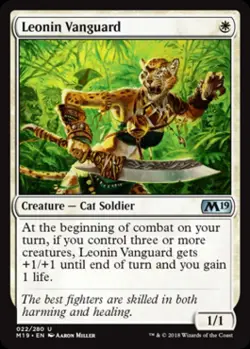 Leonin Vanguard - Near Mint MTG Magic 2019 Core Set - Image 1