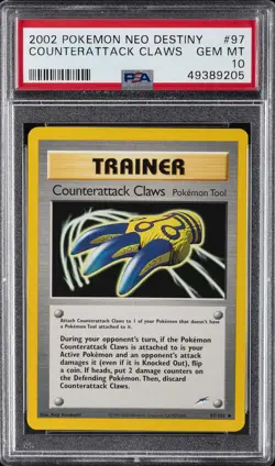 2002 POKEMON NEO DESTINY #97 COUNTERATTACK CLAWS PSA 10 - Image 1