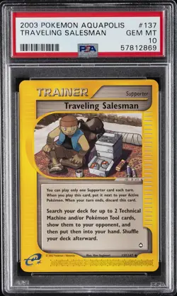2003 POKEMON AQUAPOLIS #137 TRAVELING SALESMAN PSA 10 - Image 1