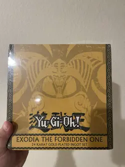 Yugioh Exodia The Forbidden One Limited Edition 24k Gold-Plated Set New Sealed - Image 1