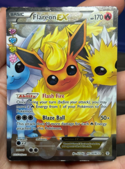 Flareon EX ~ Generations RC28/RC32 ~ Full Art Pokemon Card ~ Played - Image 1
