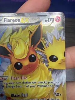 Flareon EX ~ Generations RC28/RC32 ~ Full Art Pokemon Card ~ Played - Image 3