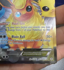 Flareon EX ~ Generations RC28/RC32 ~ Full Art Pokemon Card ~ Played - Image 5