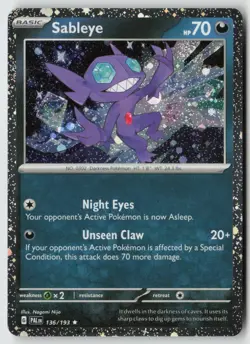 Sableye (Cosmos Holo) - 136/193 - Miscellaneous Cards & Products Holofoil- PTCG - Image 1