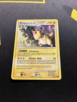 Ampharos 1/17 LP -Rare Vintage Holo Pokemon Card- Pop Series 7 (4s) - Image 1
