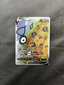 Unown V Alternate Art Silver Tempest #177/195 Ultra Rare Pokemon Card x2 - Image 4