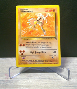 Pokemon Card - Hitmonlee 22/62 Non Holo Rare Fossil Set WOTC NM - Image 1