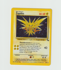 Zapdos 15/62 Fossil Rare Holo Pokemon Card NM Vintage WOTC - Near Mint - Image 3
