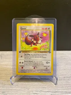 1st Edition Eevee 51/64 Jungle Set Rare Vintage 1999 Pokemon Card NM - Image 3