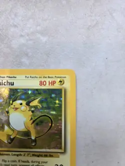 Pokemon TCG Raichu Base Set Holo Rare Card 14/102 Vintage - Image 3