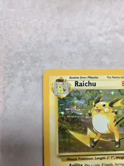 Pokemon TCG Raichu Base Set Holo Rare Card 14/102 Vintage - Image 4