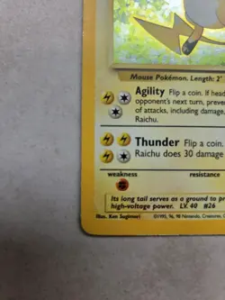 Pokemon TCG Raichu Base Set Holo Rare Card 14/102 Vintage - Image 5