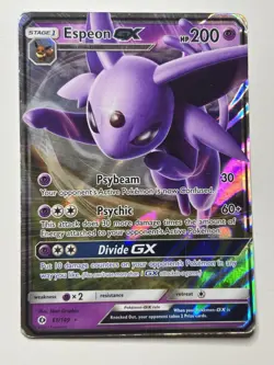 Espeon GX - 61/149 - Pokemon Sun & Moon Base Set Ultra Rare Card NM - Image 1