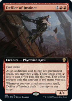 1 x Defiler of Instinct - Foil - Extended Art - Dominaria United - NM-Mint - MTG - Image 1