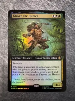 Kraven the Hunter (Extended Art) Marvel's Spider-Man Foil NM - MTG - Image 1